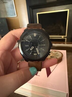 Men's Diesel Watch- Brown Leather Strap